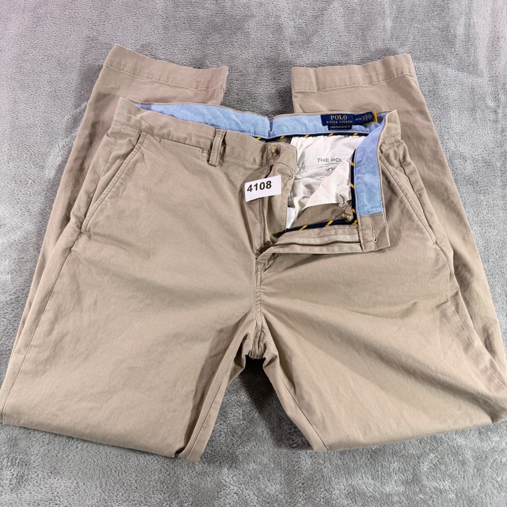 Polo Ralph Lauren Chinos Men 34/32 Tan Stretch Classic Fit Khaki Pants